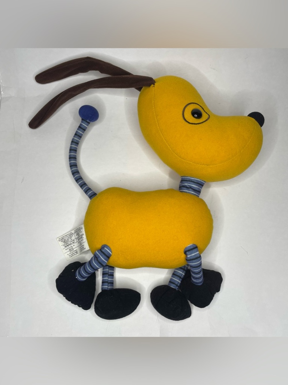 RARE VTG DISNEY STORE 12" Plush Spot ROLIE POLIE OLIE DOG Poseable Tail/Ears